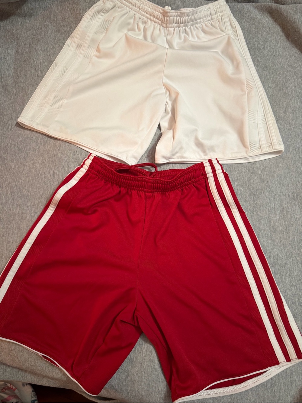 Adidas Red and White Athletic Shorts Set NO BLACK SHORTS